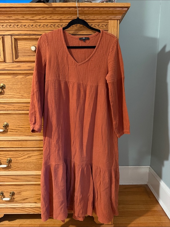 7 For All Mankind Dresses & Skirts - 7 For All Mankind Teracotta Gauze Maxi Dress SMALL